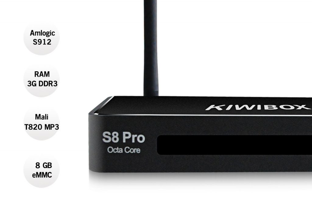 Kiwibox S8 Pro - Android 6.0, RAM 3G, AMLogic S912 64bit